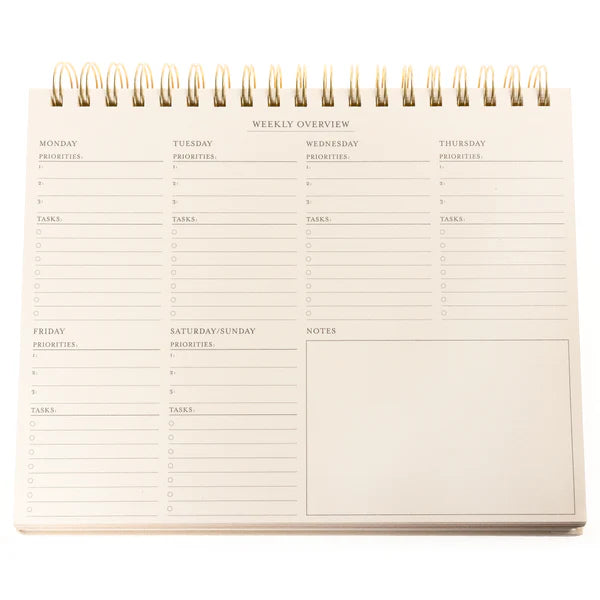 Taupe Fabric Spiral Deskpad
