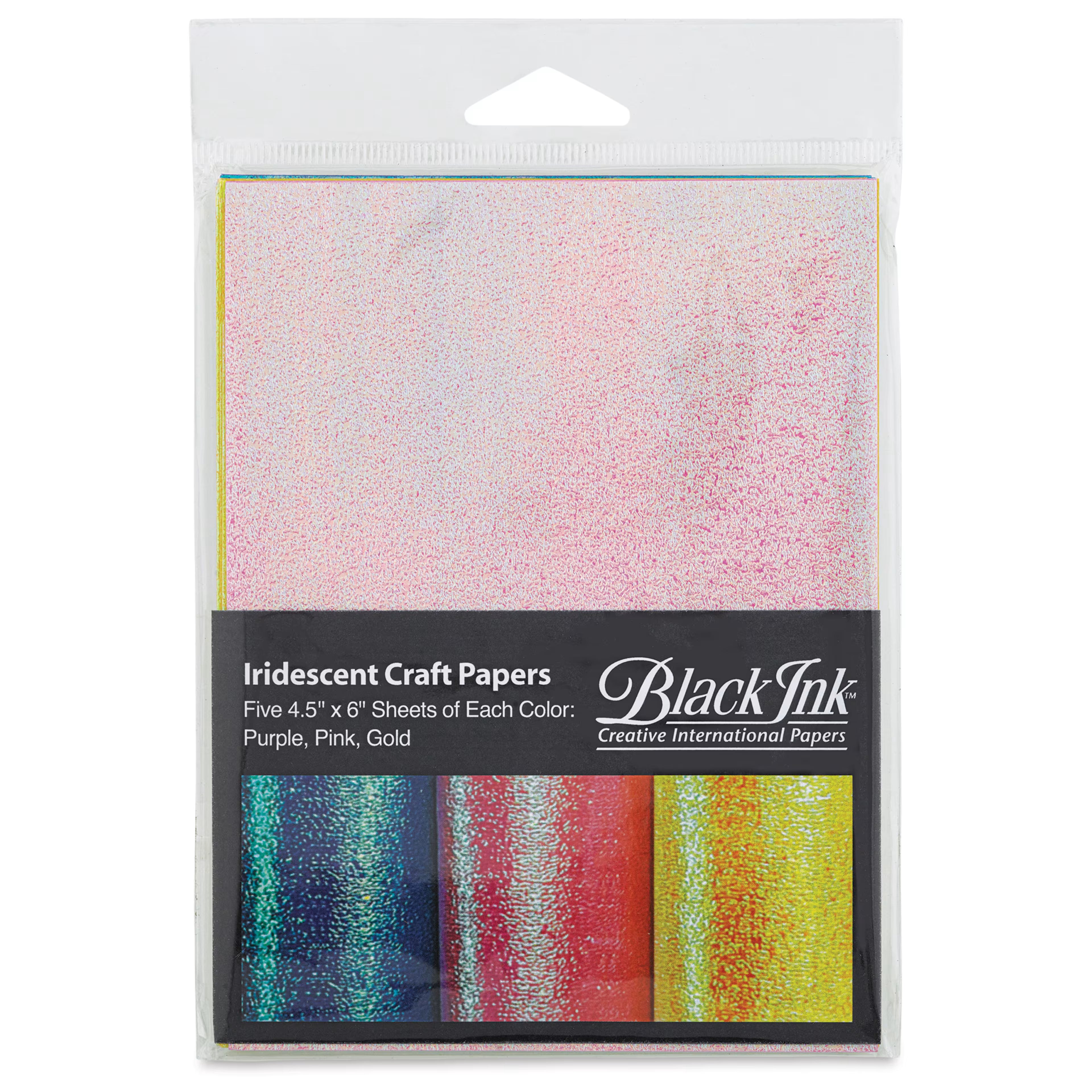 Black Ink Iridescent Paper/4x6