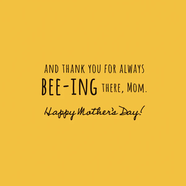 Mom Blue Check Bee M. Day Card
