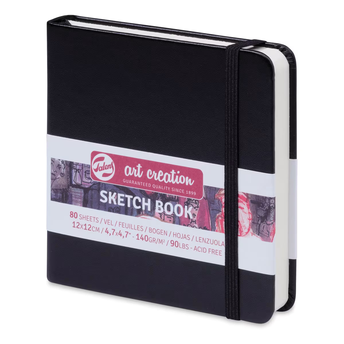 Talens Sketchbook, 4.7x4.7/BLK