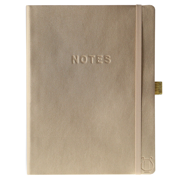 6x8 Gold Leather Journal