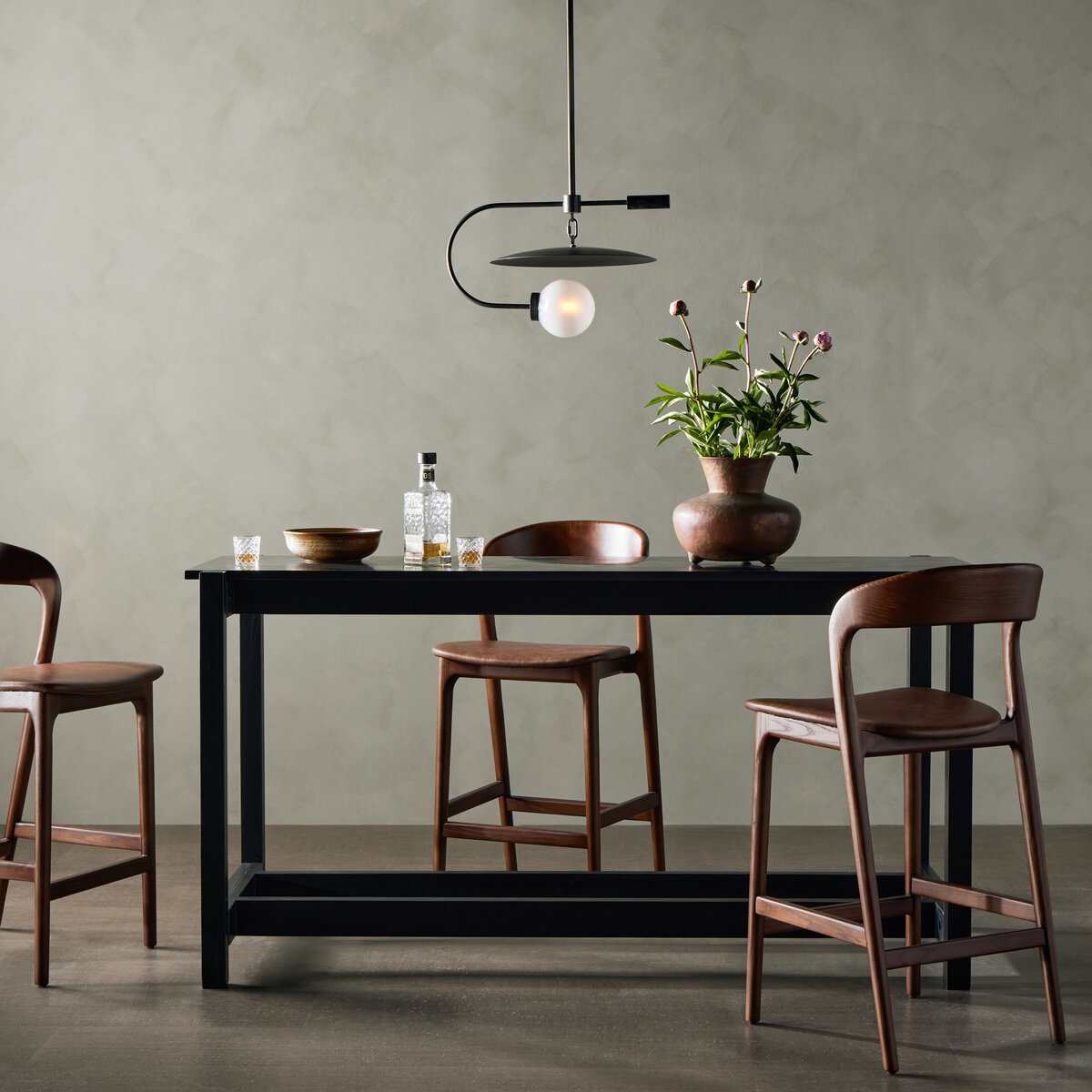 Scout Bar Table, Worn Black