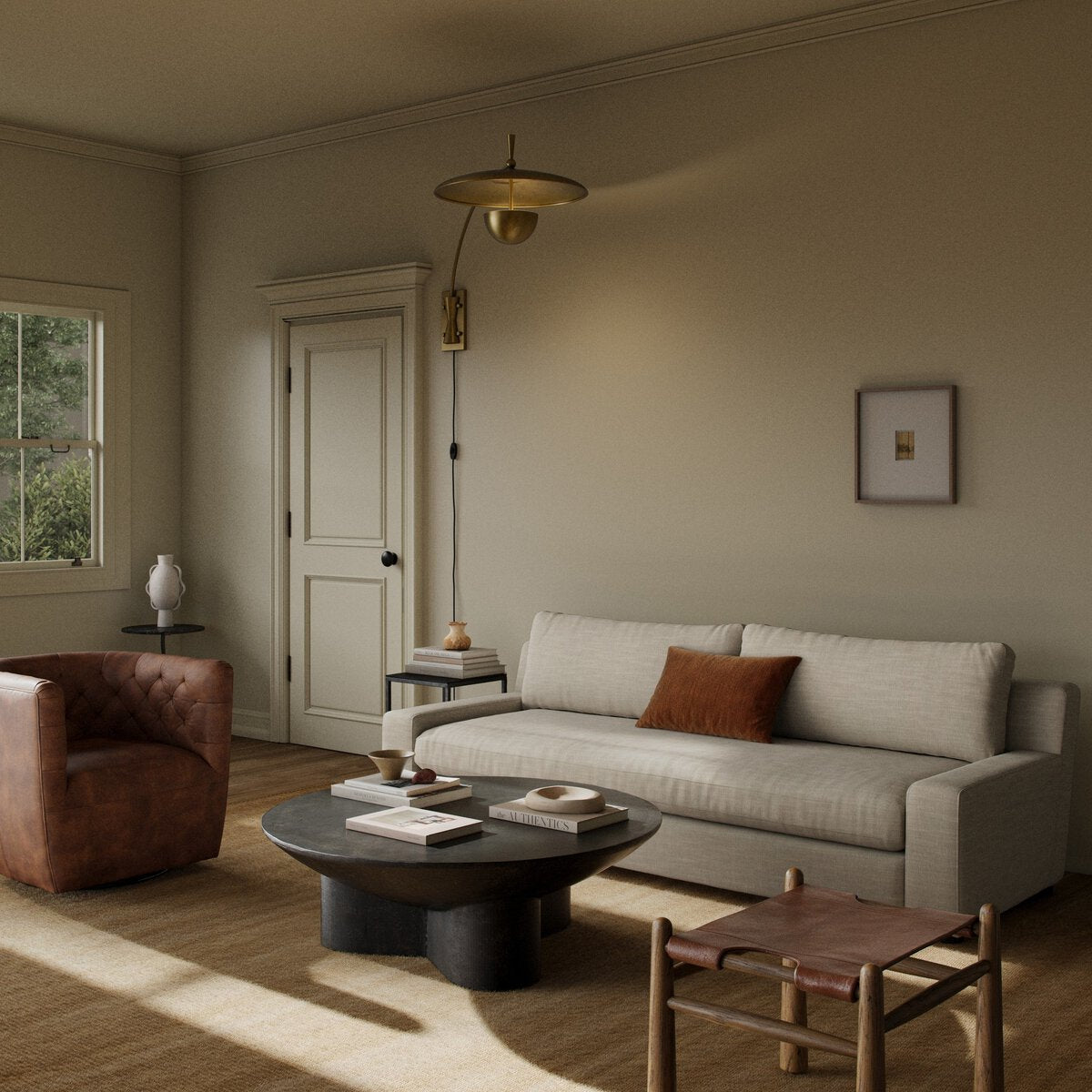 Yelena 100" Sofa, Parchment