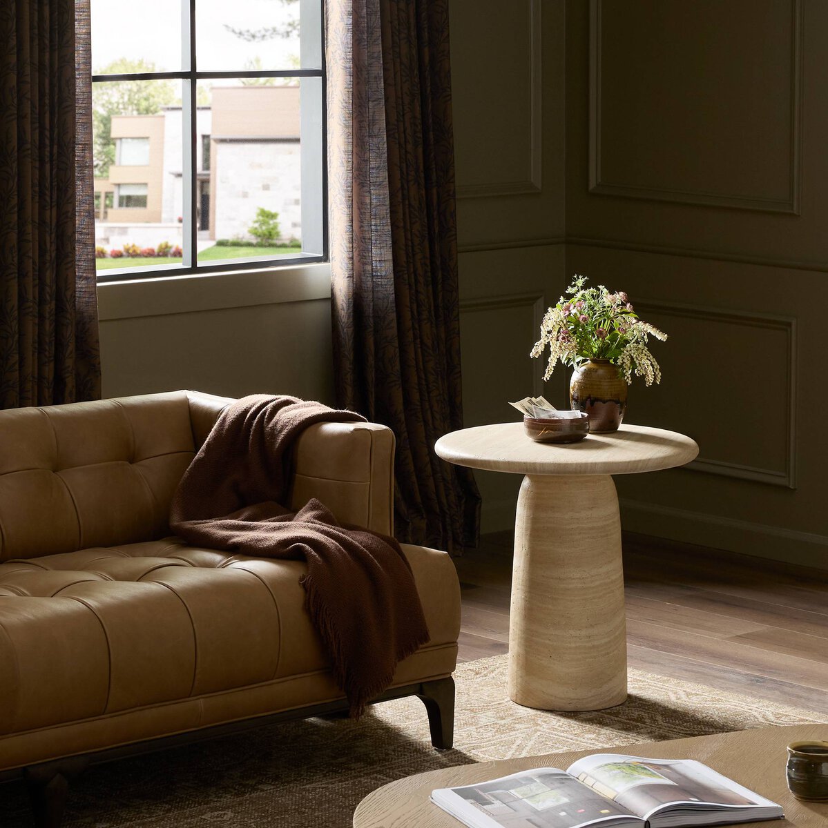 Janice End Table, Sand Striae