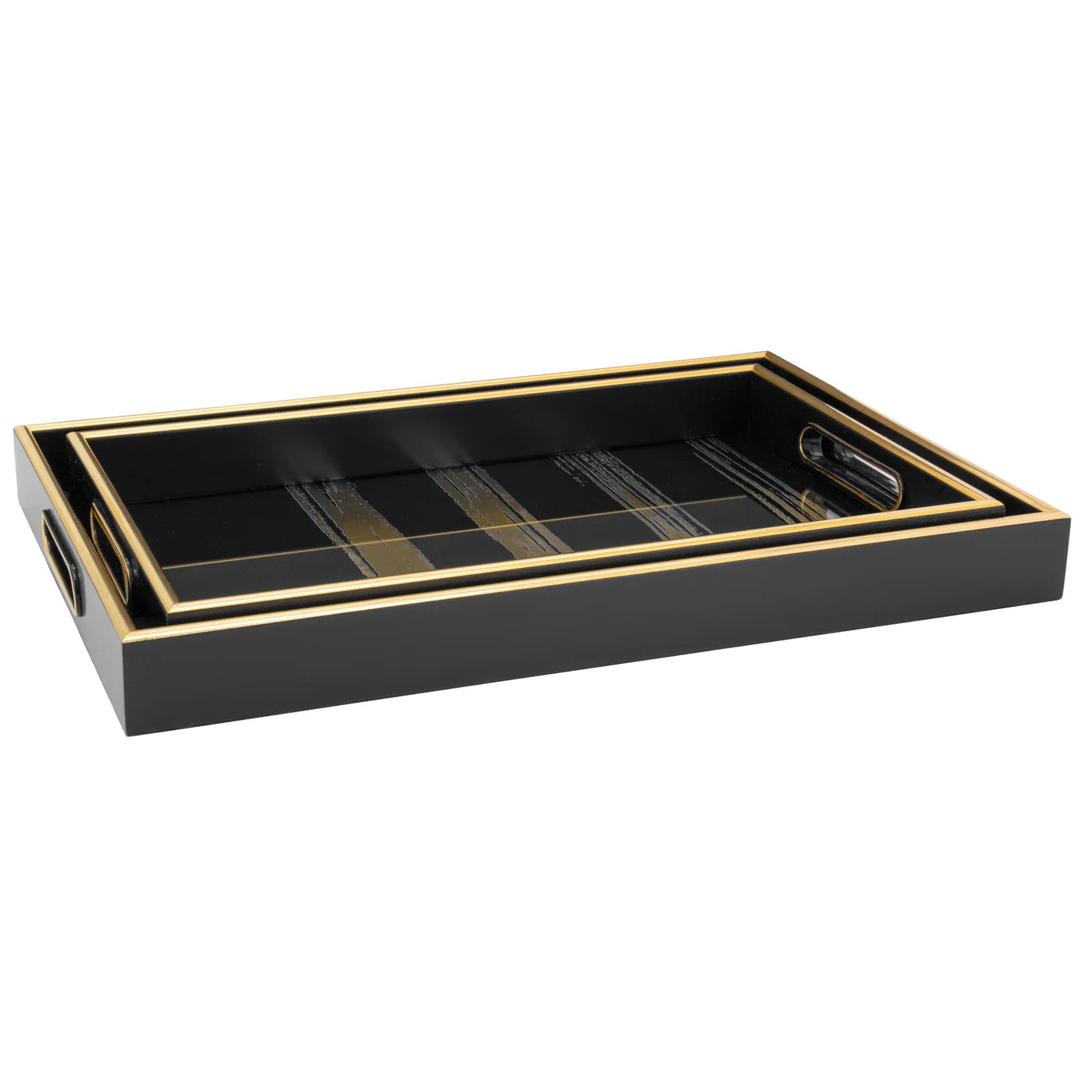 Savoy Gold Stripe Tray Set