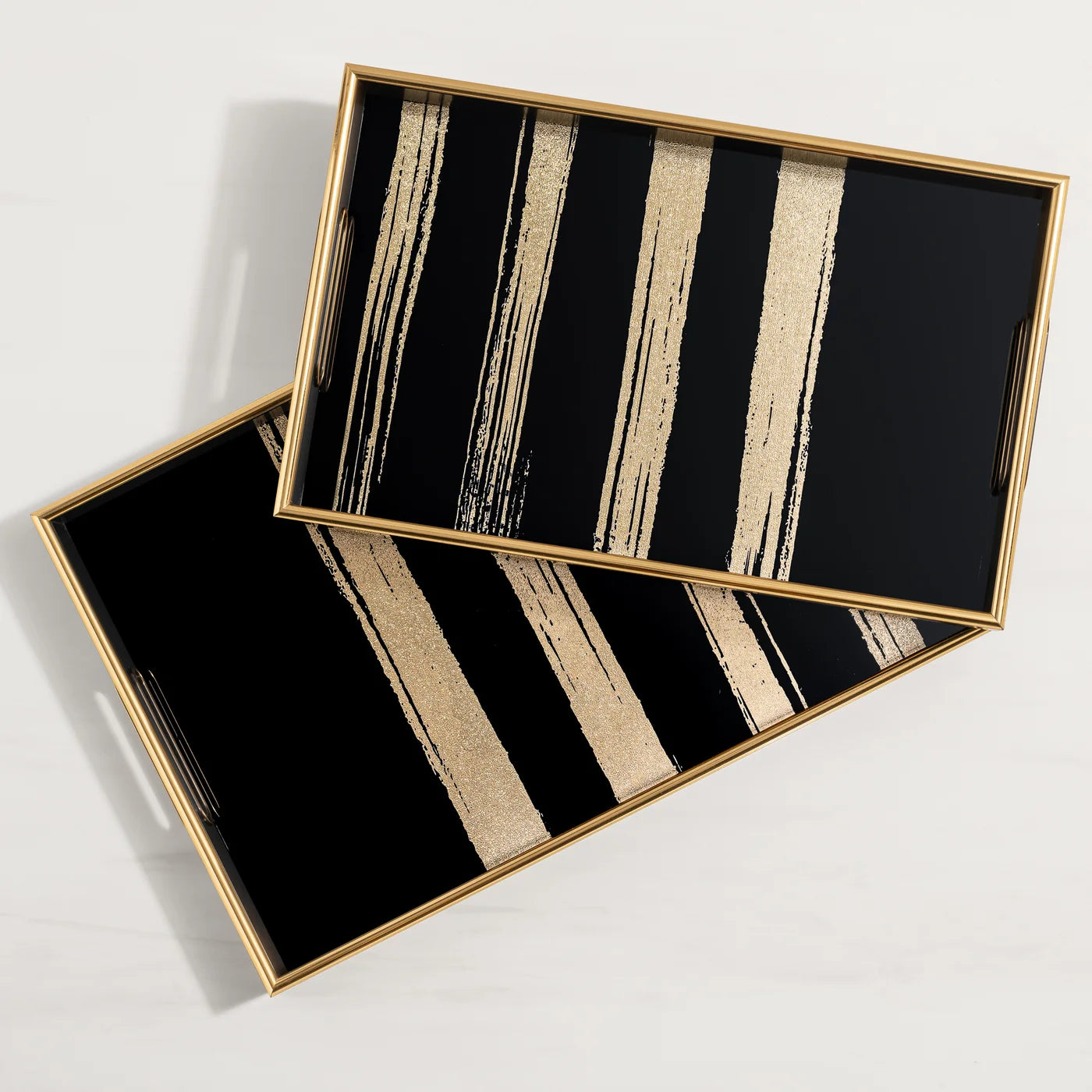 Savoy Gold Stripe Tray Set