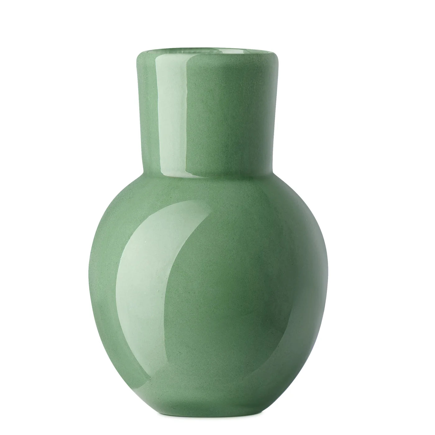 Opaque Flared Vase, 6"/Green
