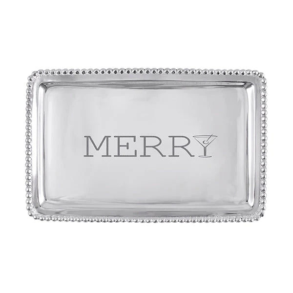 Merry Beaded Buffet Tray