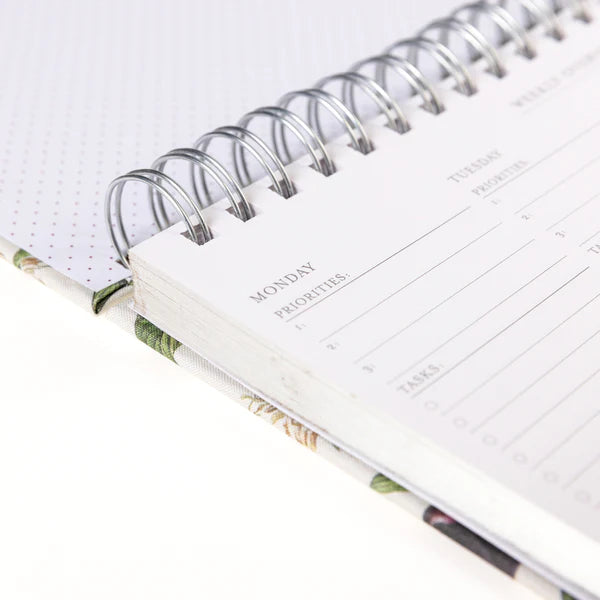 Cerise Fabric Spiral Deskpad