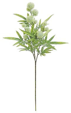 25" Globe Flower Spray - Green