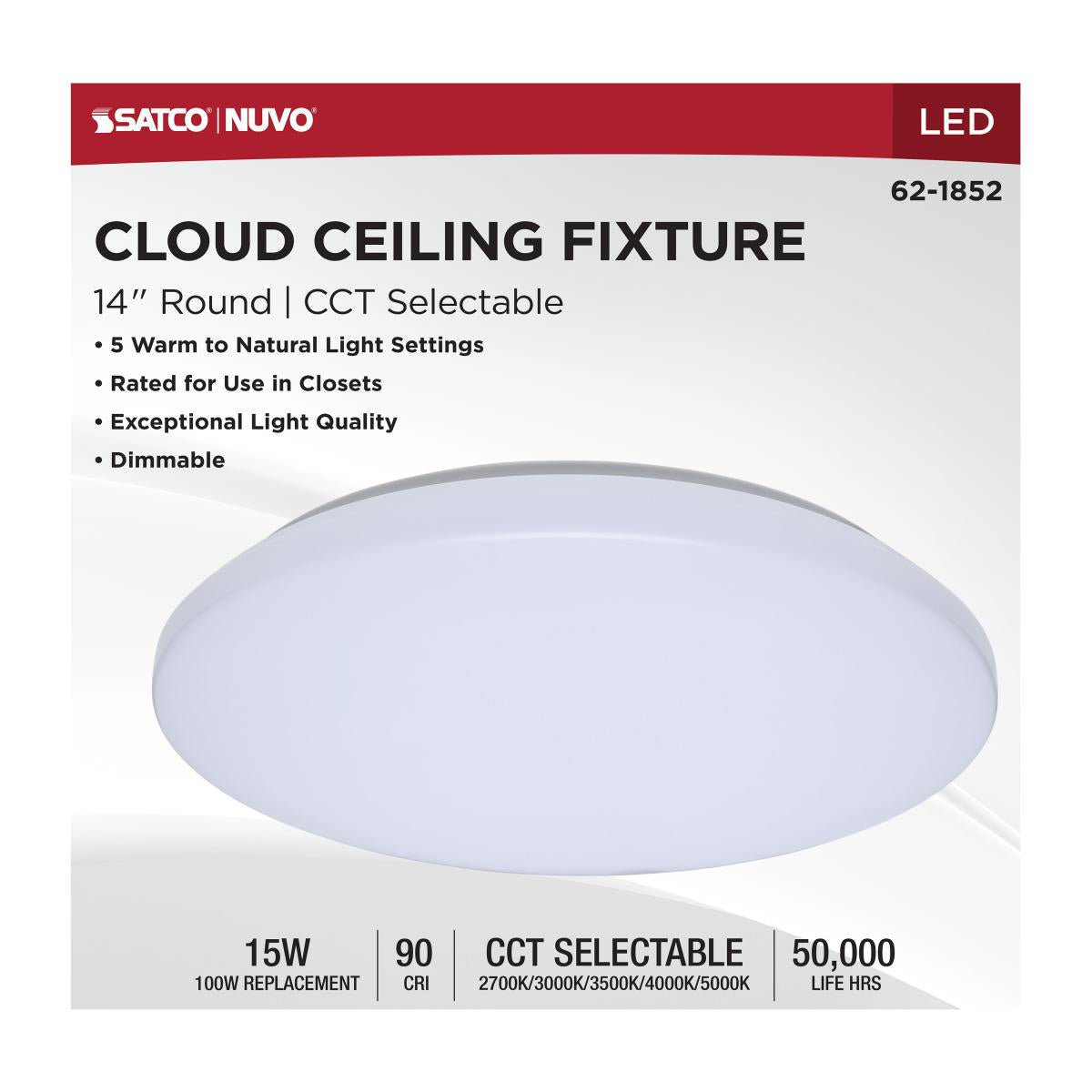 14" LED Round Cloud 15W