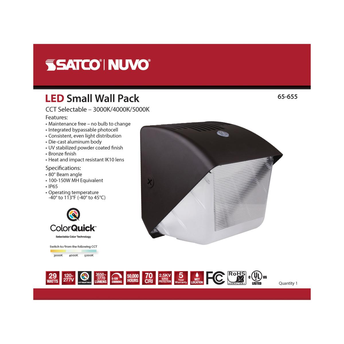 29W LED Wall Pack - CCT