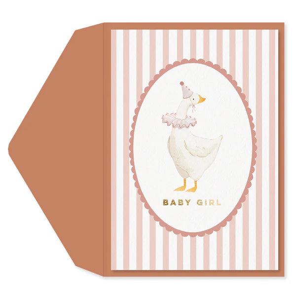 Baby Girl Goose Card