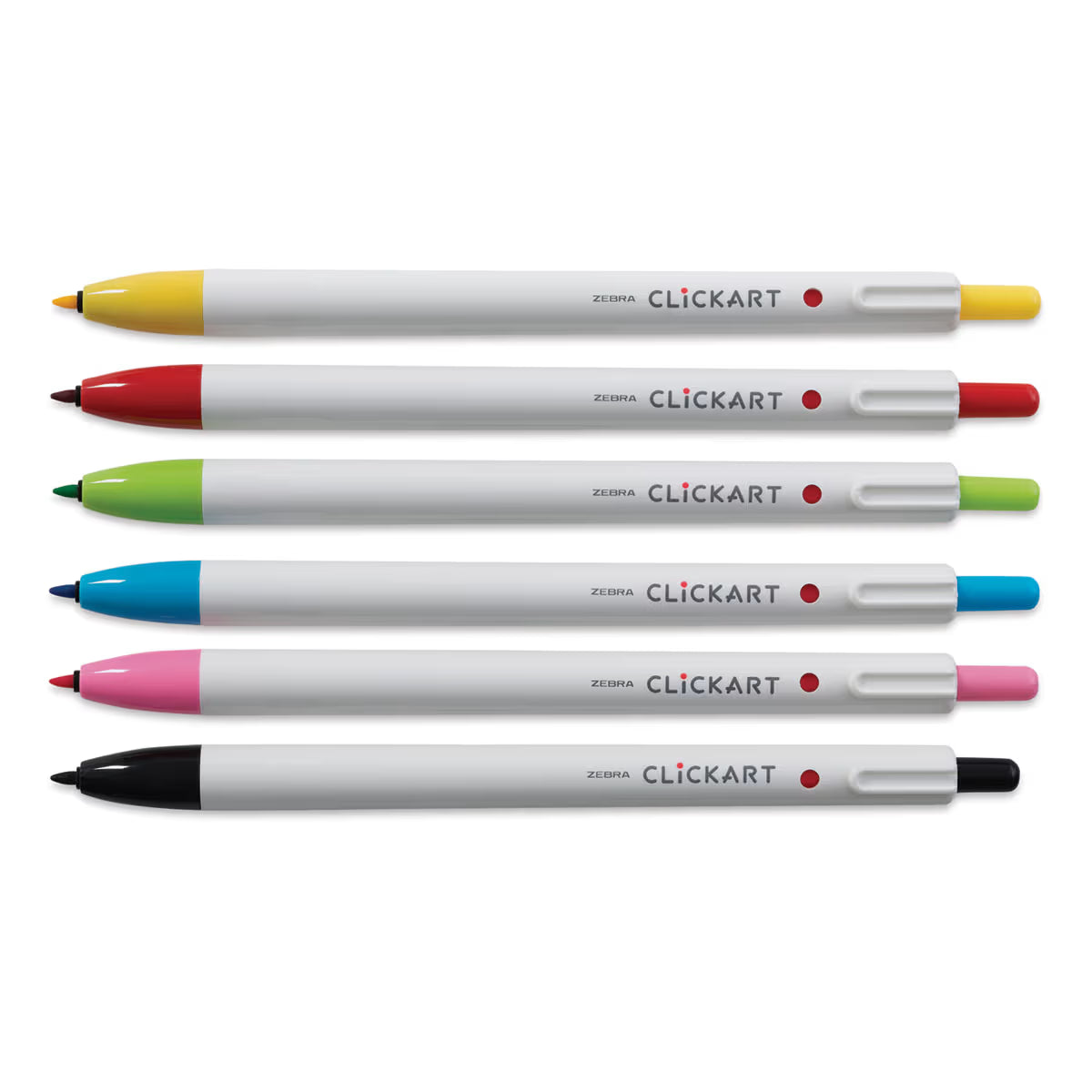 Zebra ClickArt Markers, St/6
