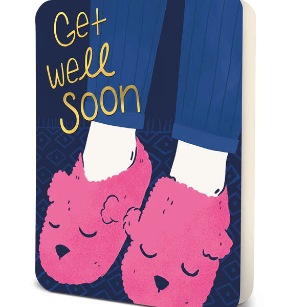 Get Well Soon Slippers Card