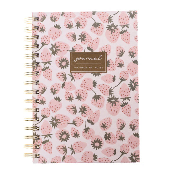 Strawberry 6x8 Spiral Journal