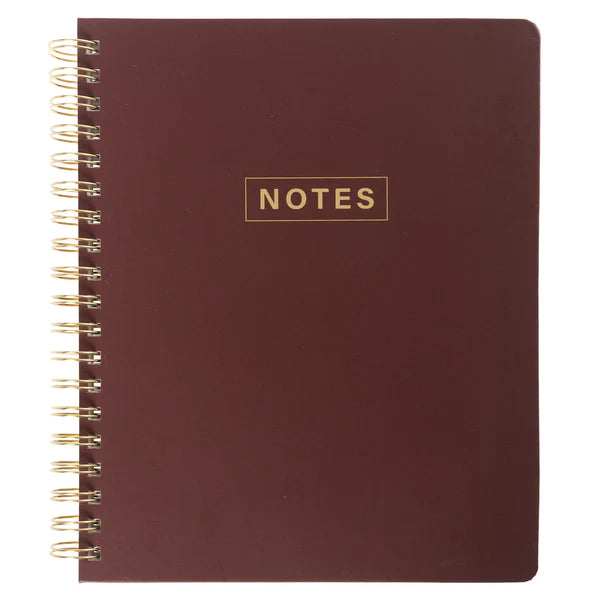 Burgundy 8x10 'Notes' Journal
