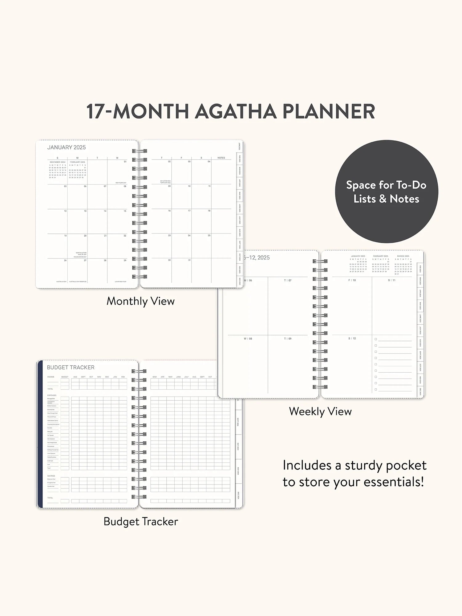 2025 Agatha Planner, Stone