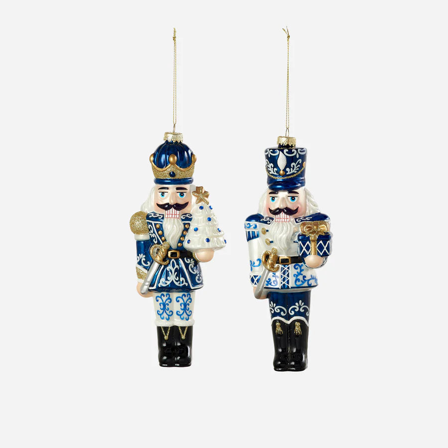 Blue/Wht Nutcracker Ornament