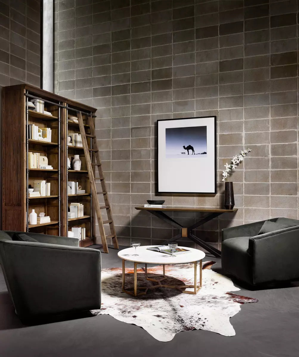 Naomi Coffee Table - Raw Brass