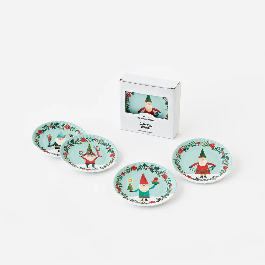 St/4 Gnome/Holidays Coasters