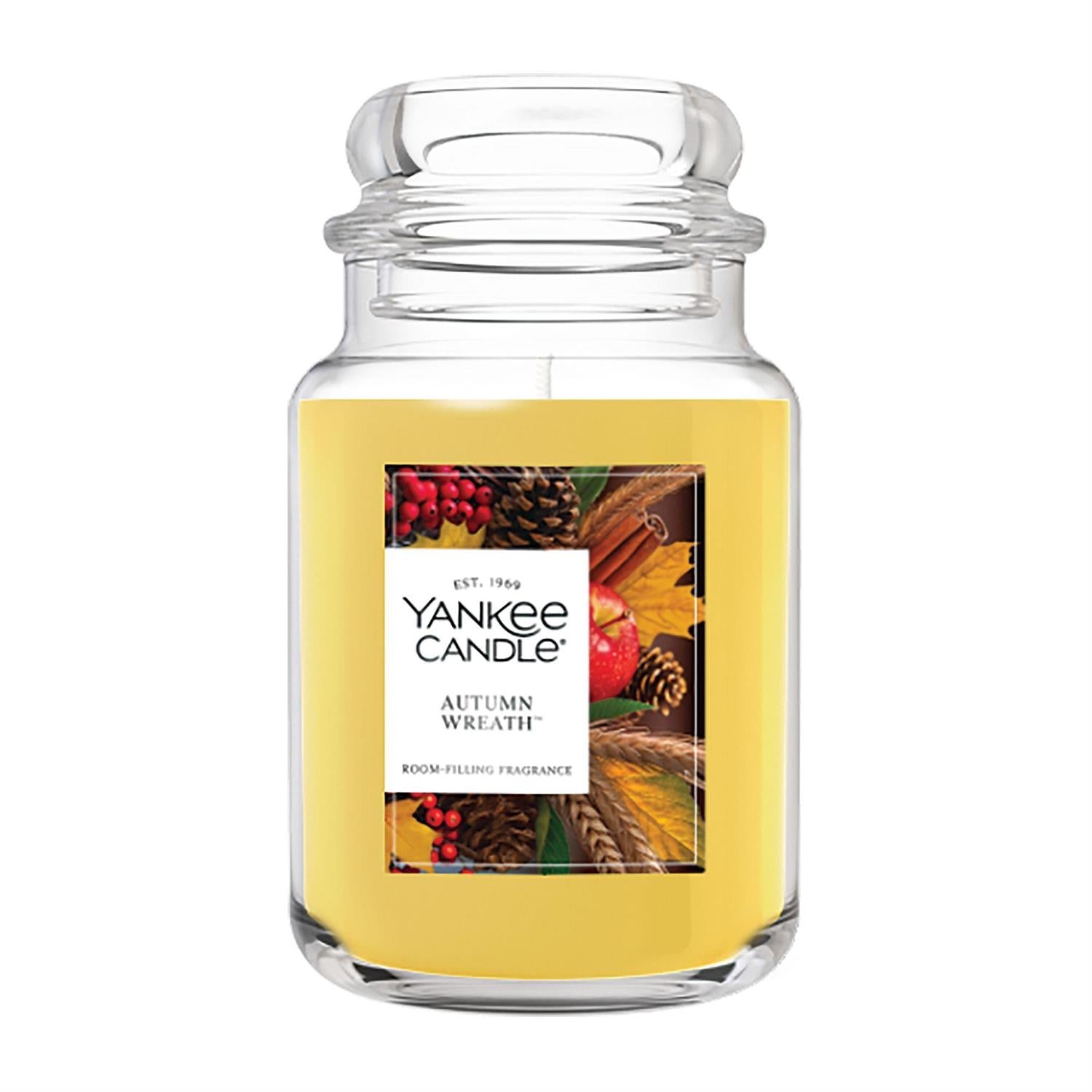 Autumn Wreath, Lg Apoth Jar