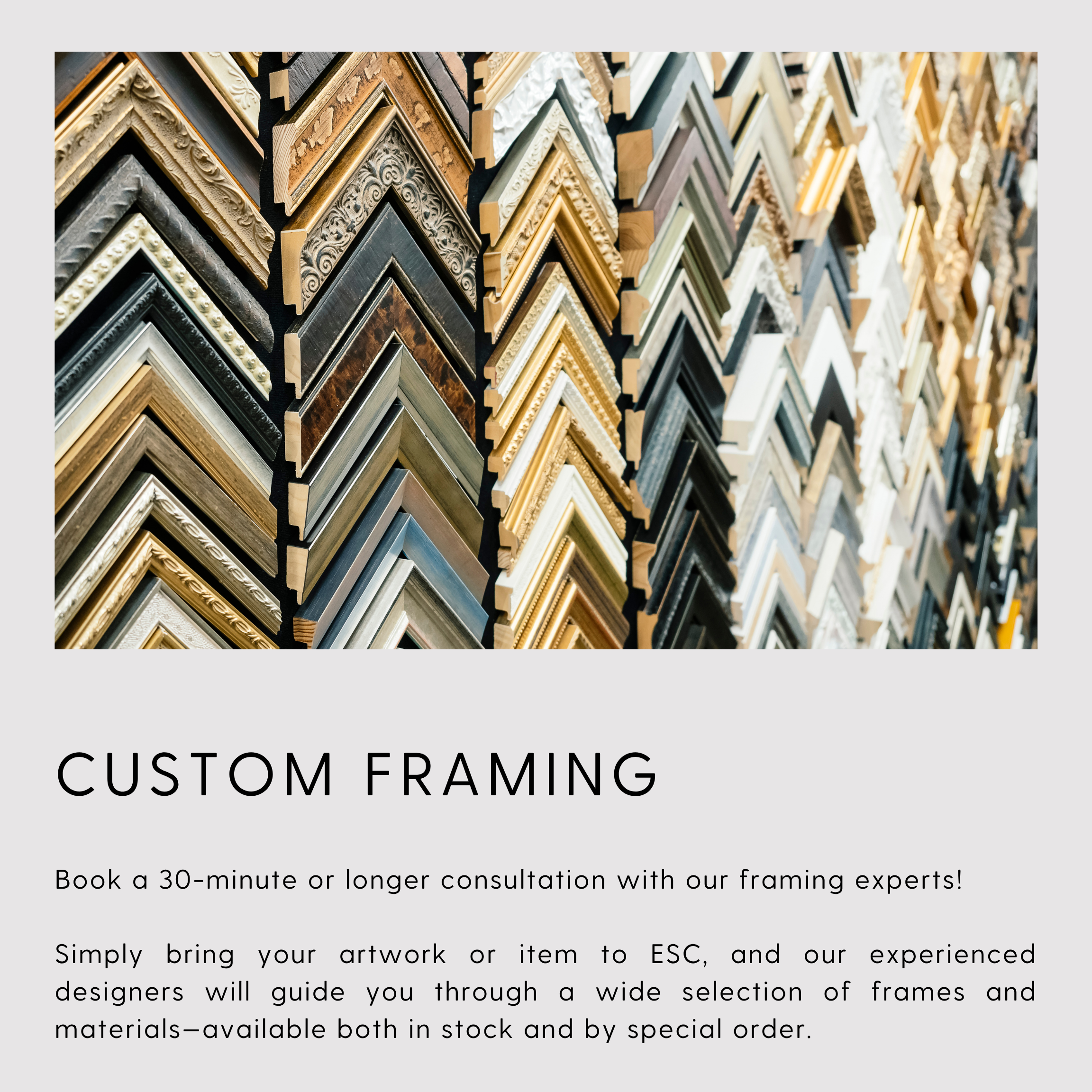 Custom Framing Appointment