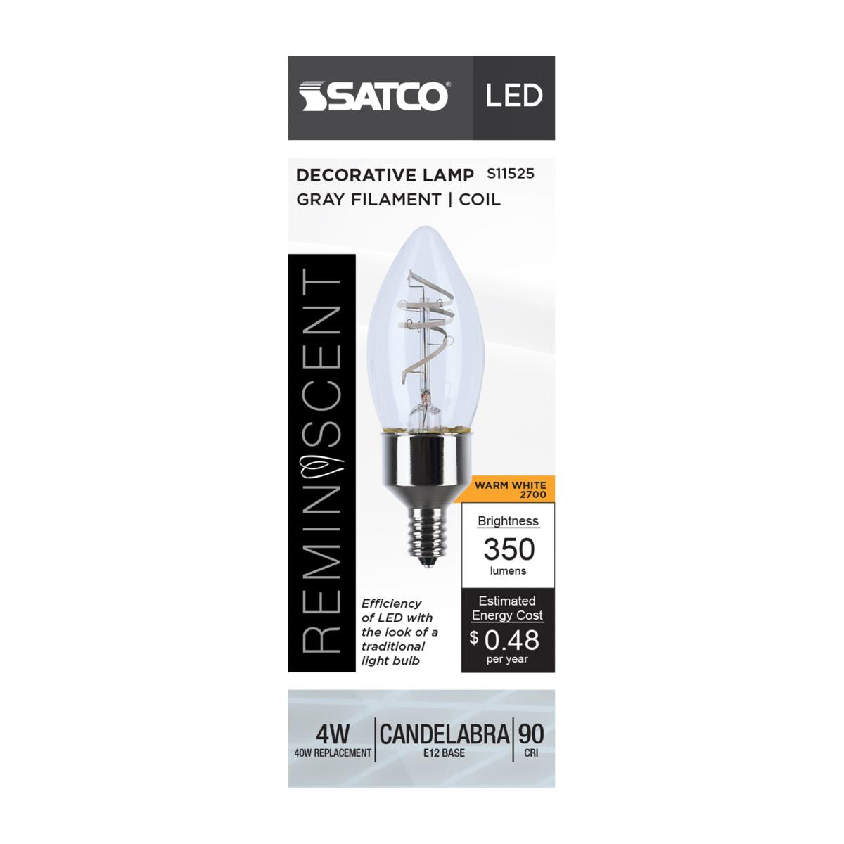 Reminiscent LED 4W B11 Bulb