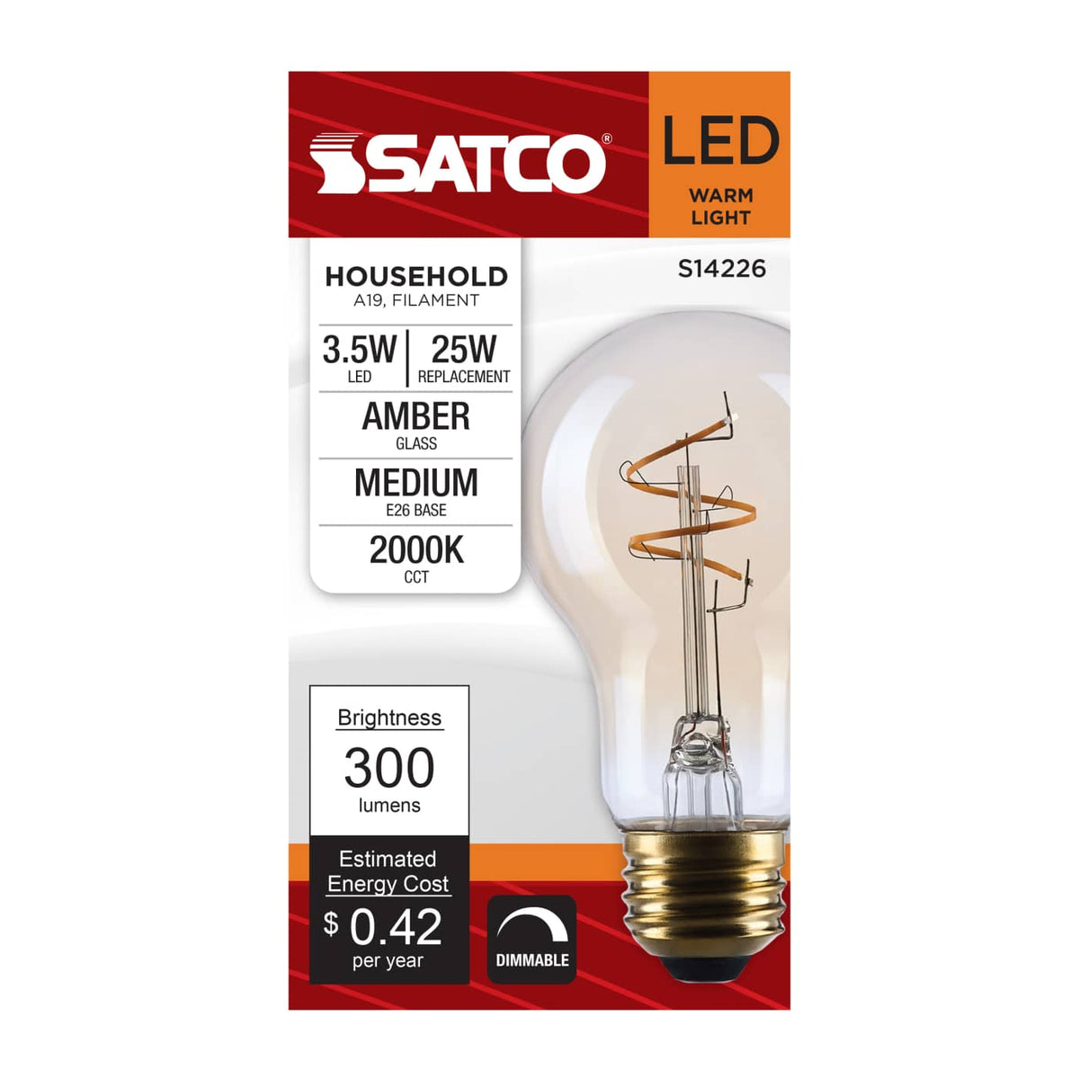 3.5W Vintage LED A19 Bulb