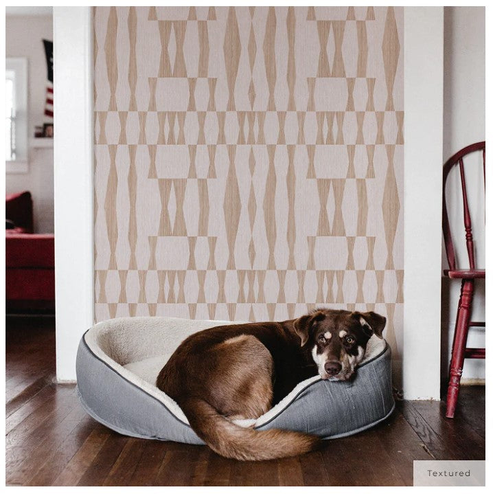 Grasscloth Geo Jute Wallpaper