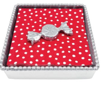 Peppermint Beaded Napkin Box