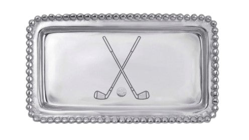 Golf Clubs Beaded Tray