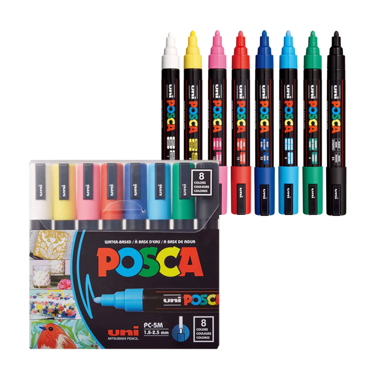 Posca PC-5M Paint Marker - 8/Set