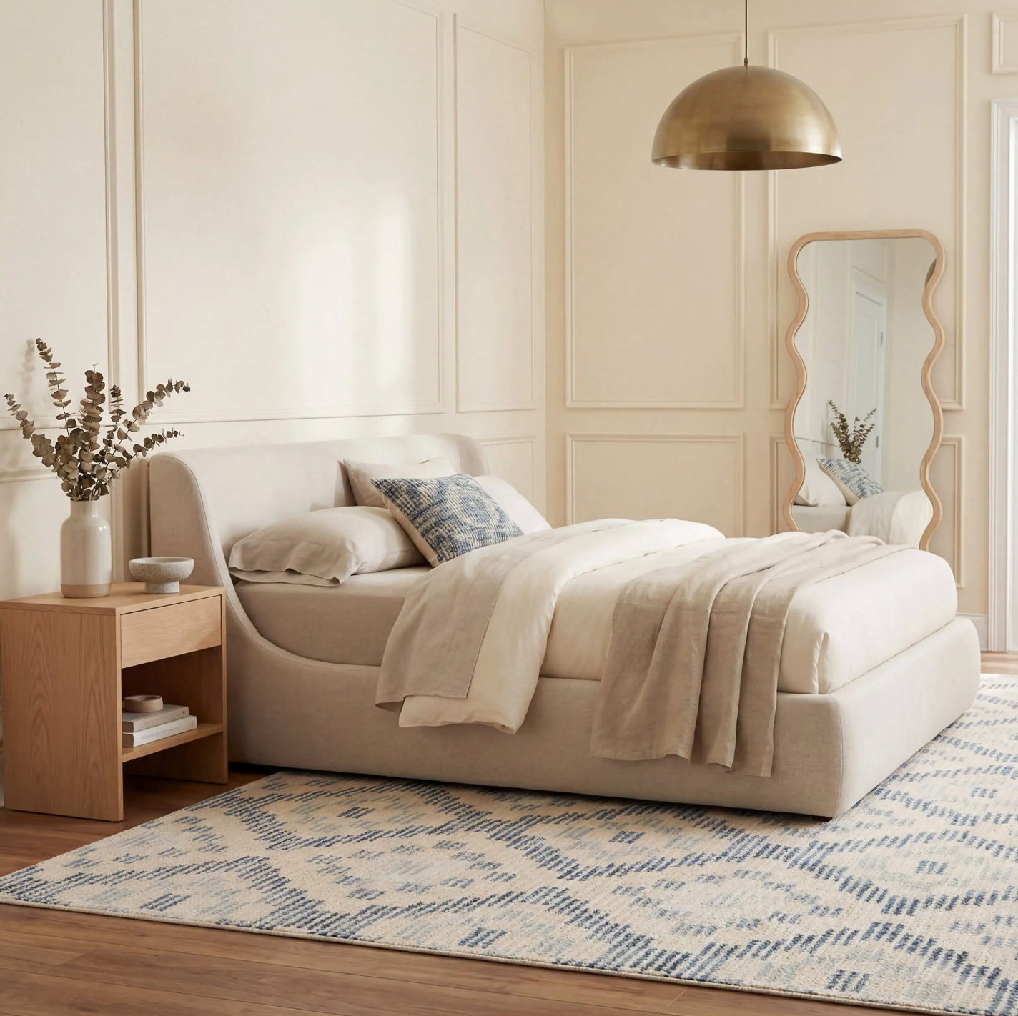 Orzalla Washable Rug, Blue