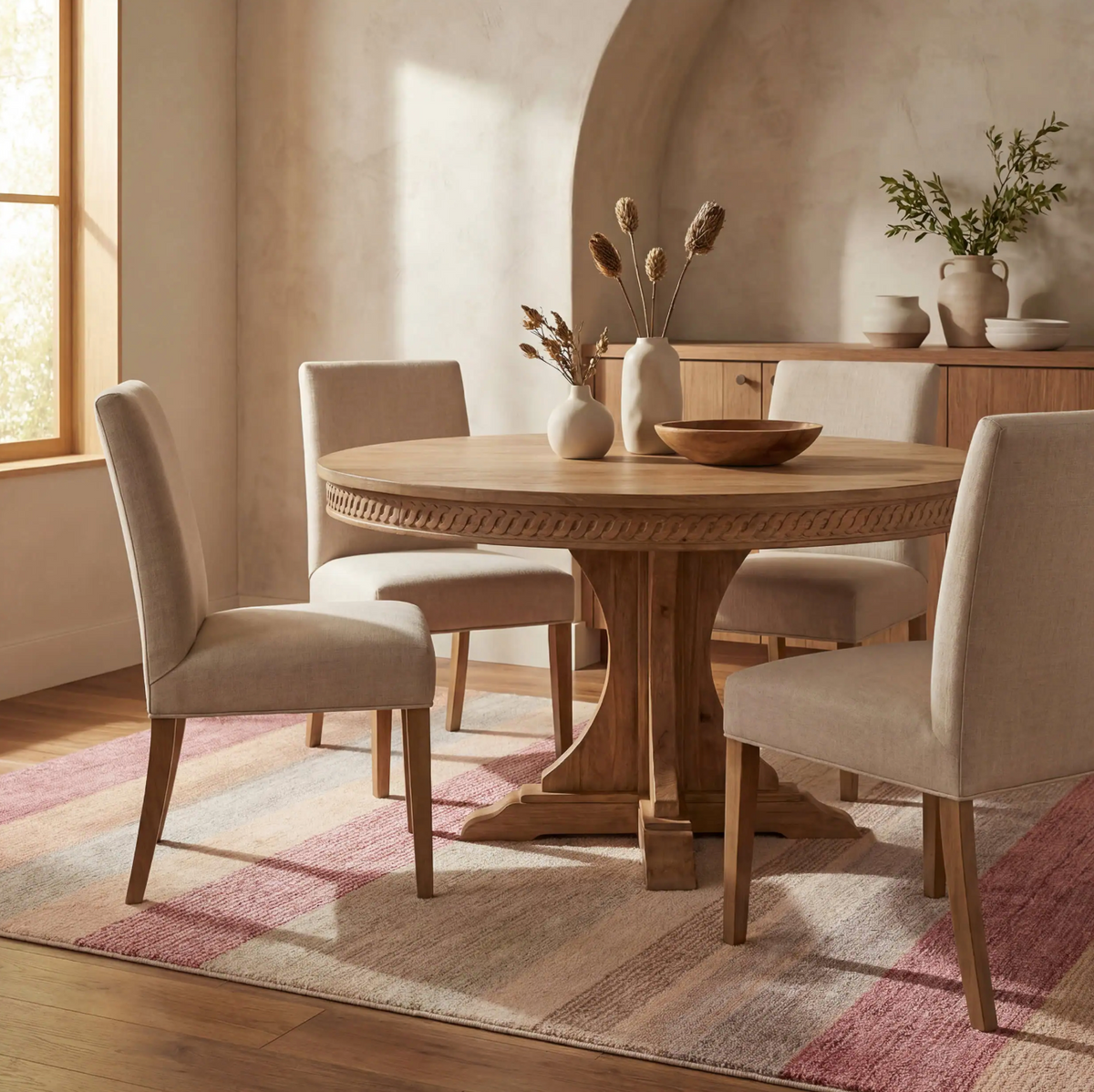 Noa Striped Washable Rug