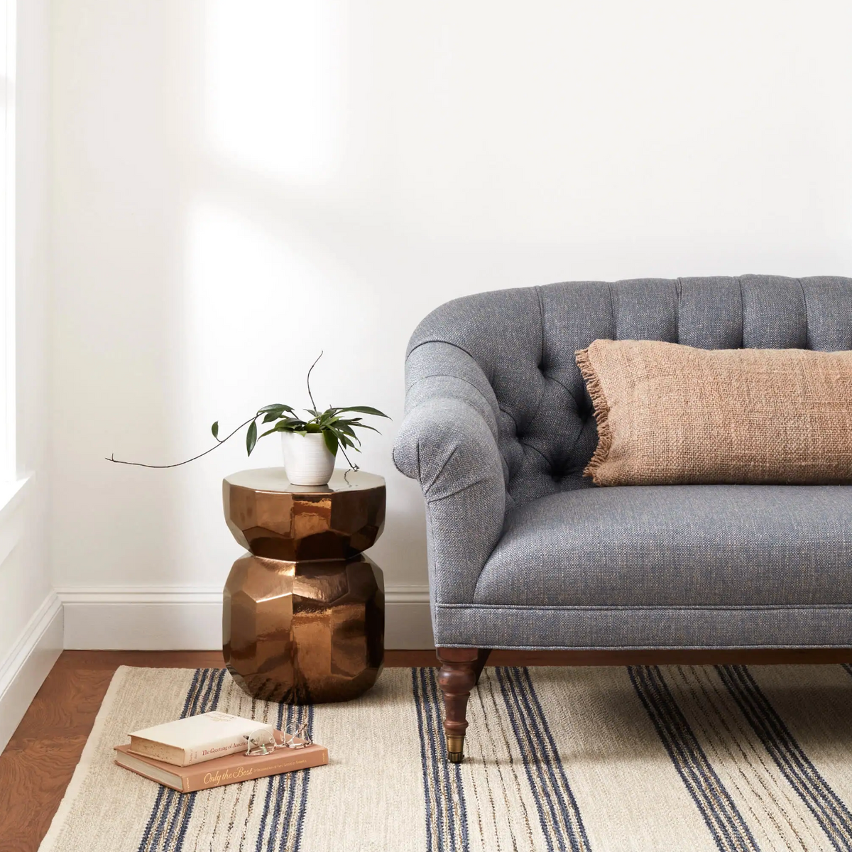 Cielo Stripe Navy Rug