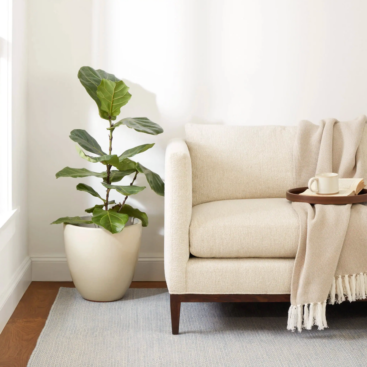 Honeycomb Ivory/French Blue Wool Rug
