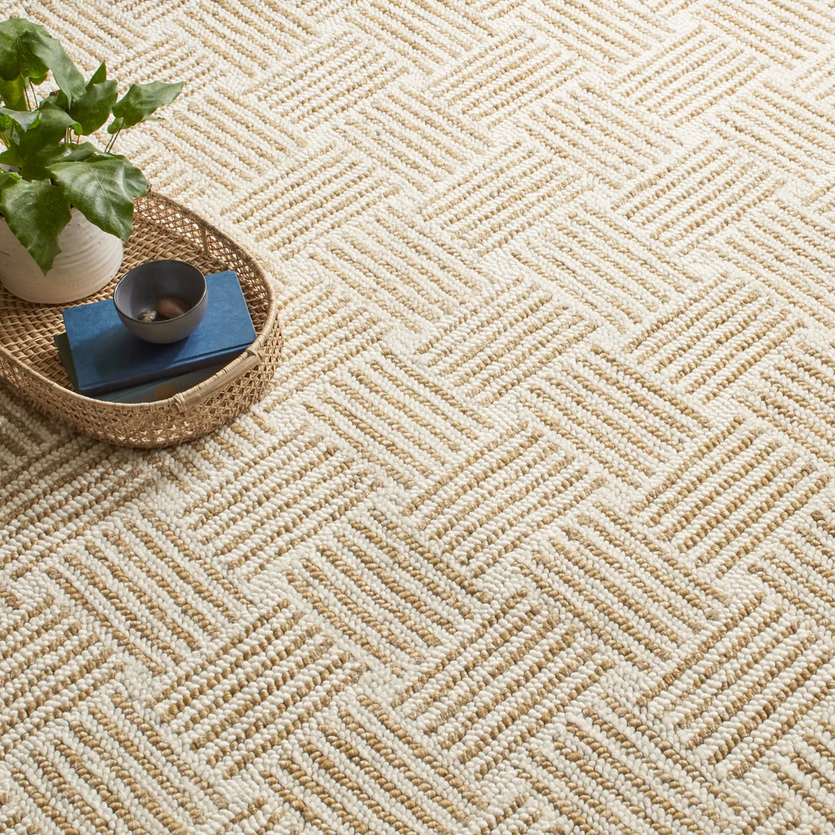 Layers Ochre Wool Rug