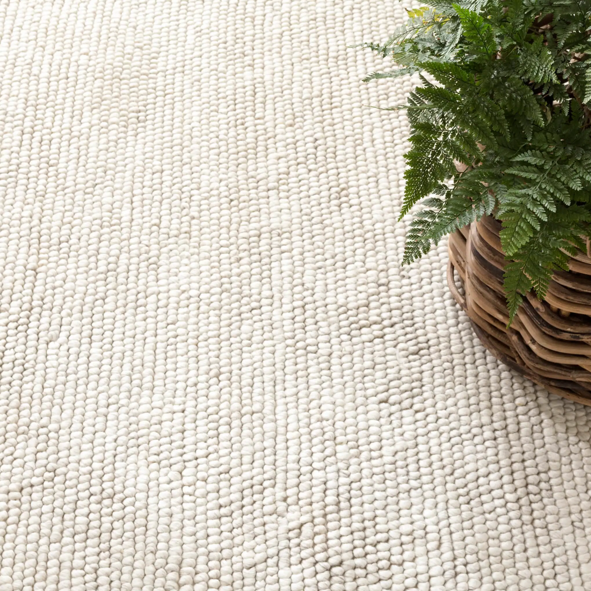 Niels Ivory Woven Wool Rug