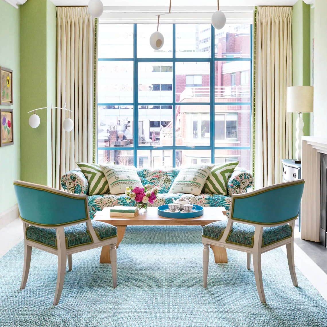 Miss Muffet Teal Rug