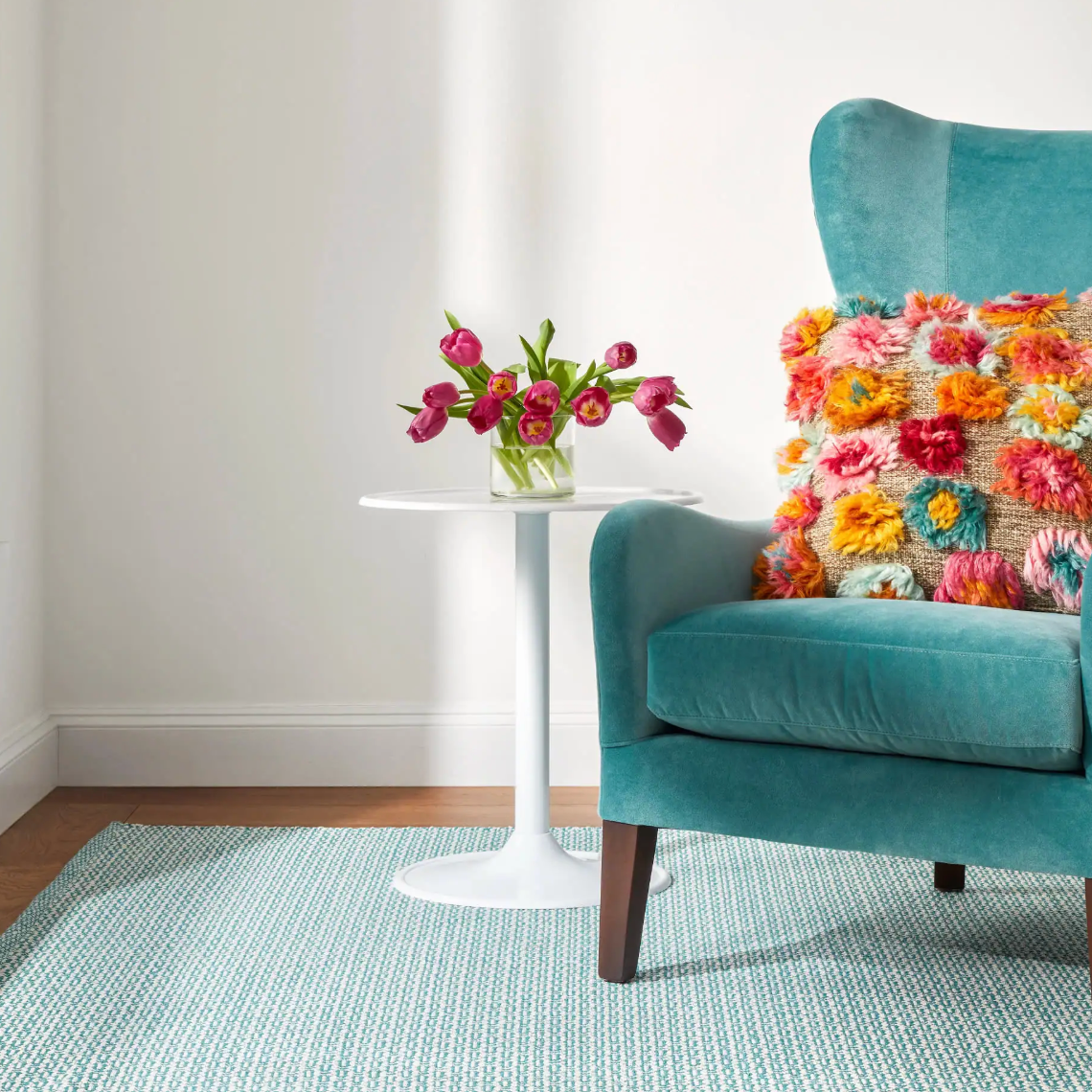 Miss Muffet Teal Rug