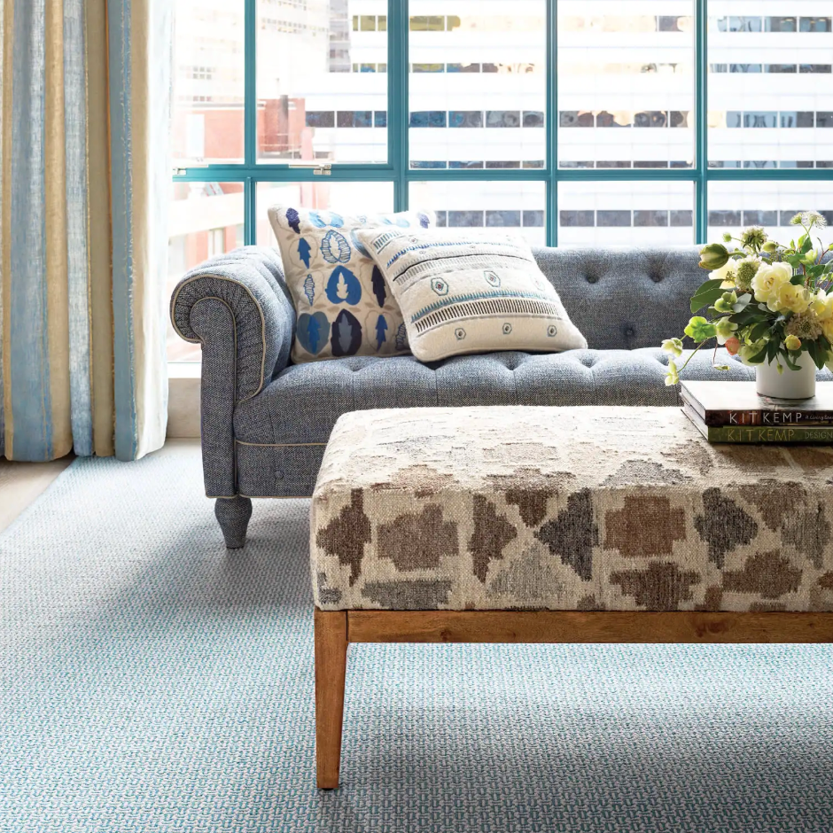 Miss Muffet Blue Rug