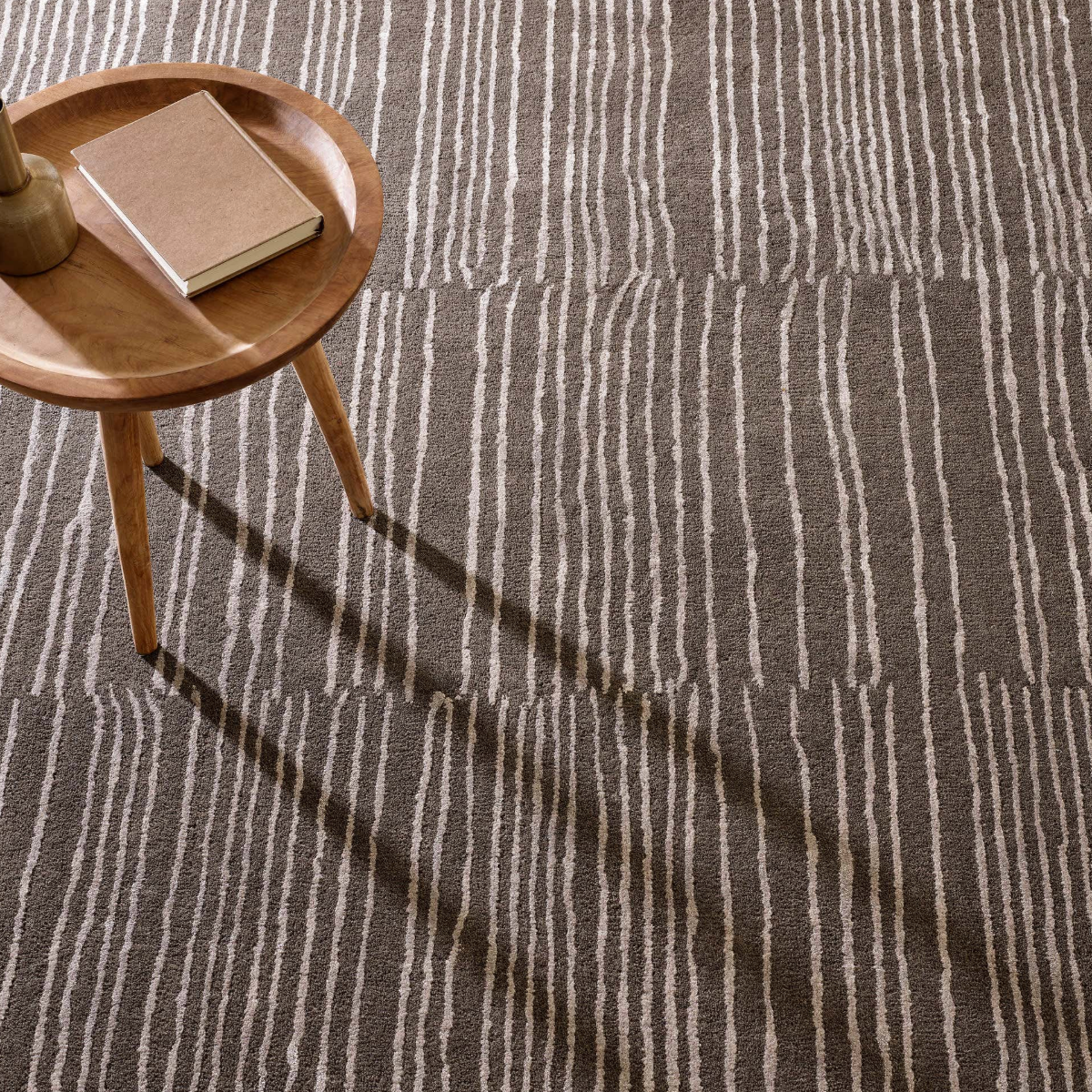 Striae Grey Wool Rug