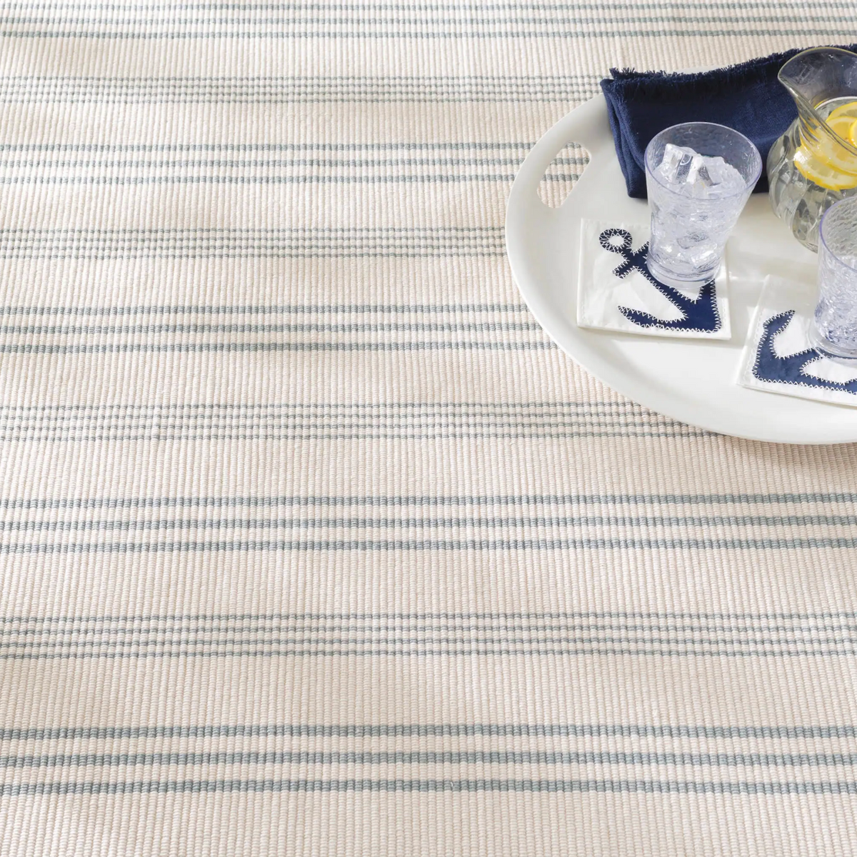 Swedish Stripe Blue Rug
