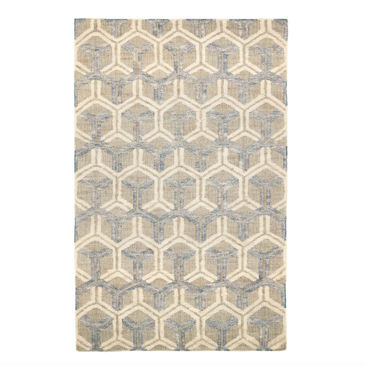 Tala Woven Jute Blue Rug