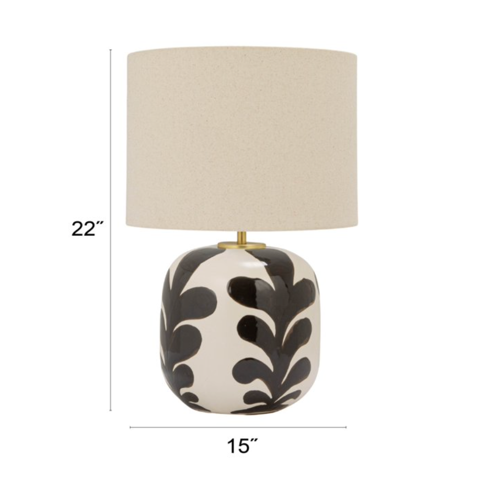 Black & White Abstract Table Lamp