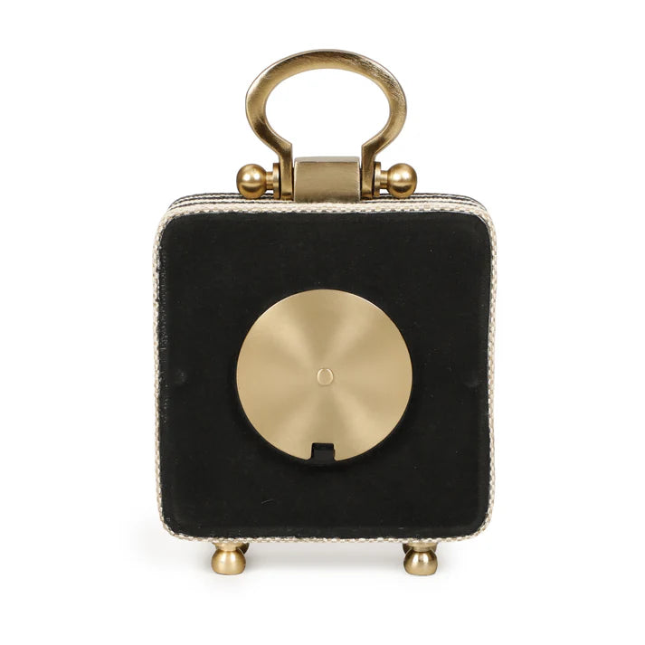 Mona Blk Striped Accent Clock