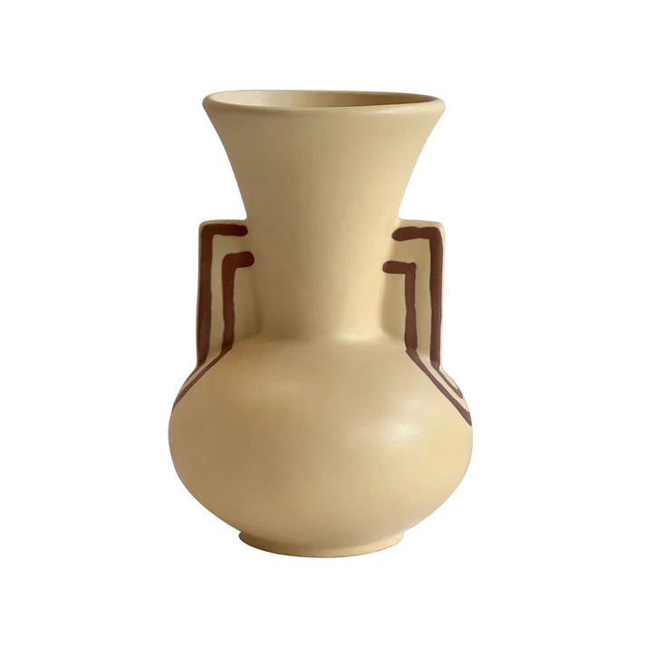 Ceramic Line Art Vase, Trum/Yl