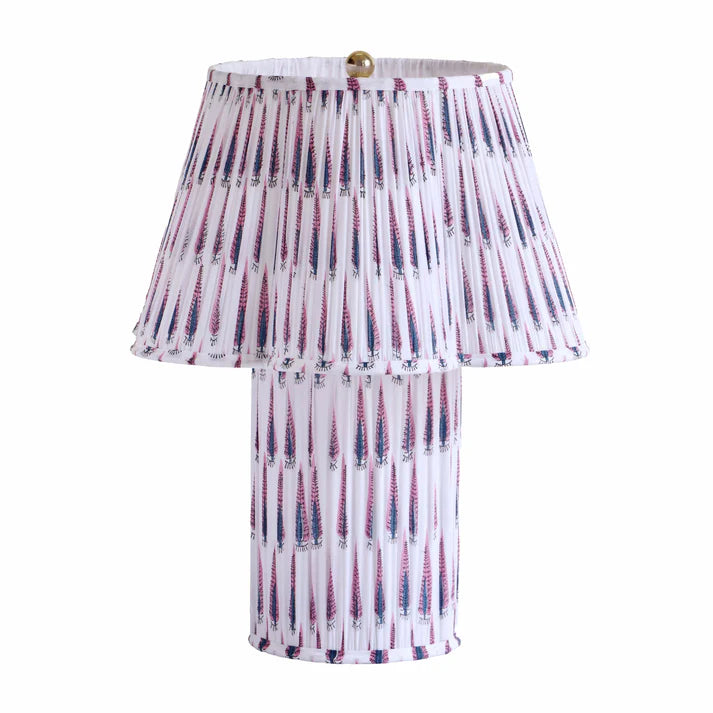Corrine Table Lamp, Purple/Wht