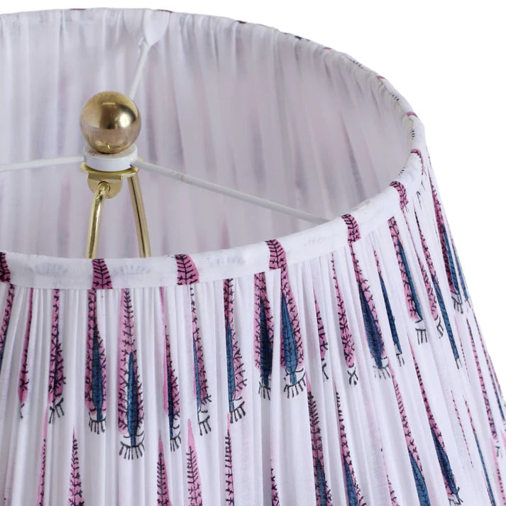 Corrine Table Lamp, Purple/Wht